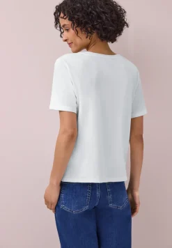 T-shirt à col rond avec poche en croquet