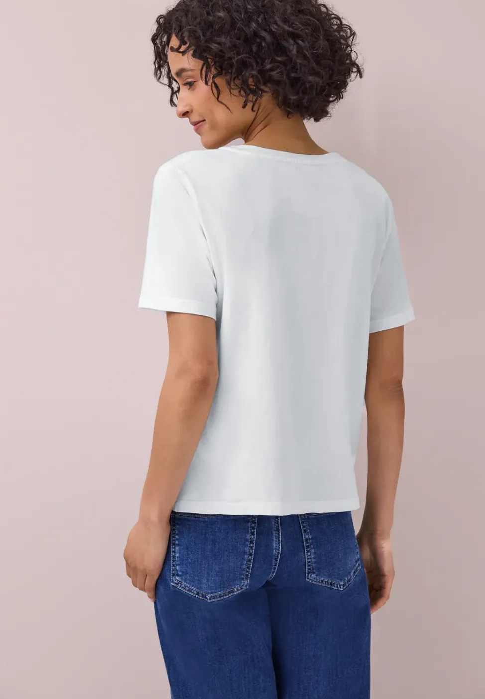 T-shirt à col rond avec poche en croquet