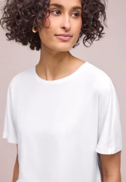 T-shirt à col rond en couleur unie