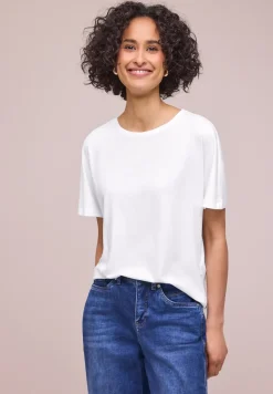 T-shirt à col rond en couleur unie