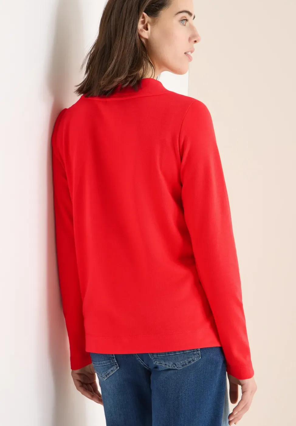 T-shirt à col rond en couleur unie