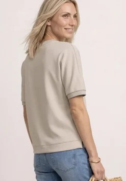 T-shirt à col rond en soie