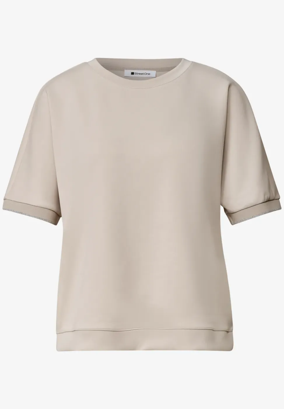 T-shirt à col rond en soie