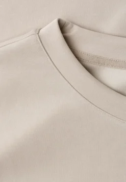 T-shirt à col rond en soie