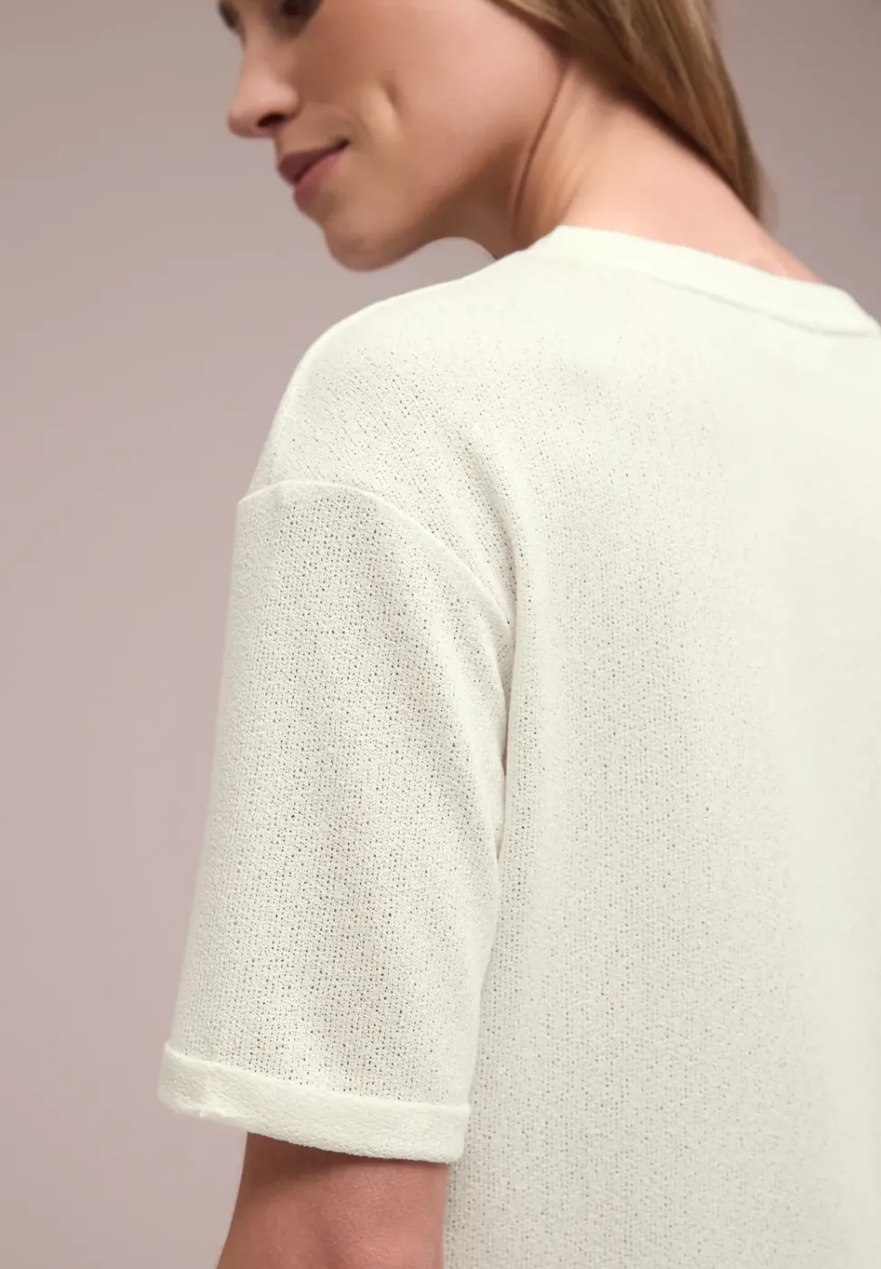T-shirt à col rond en tricot