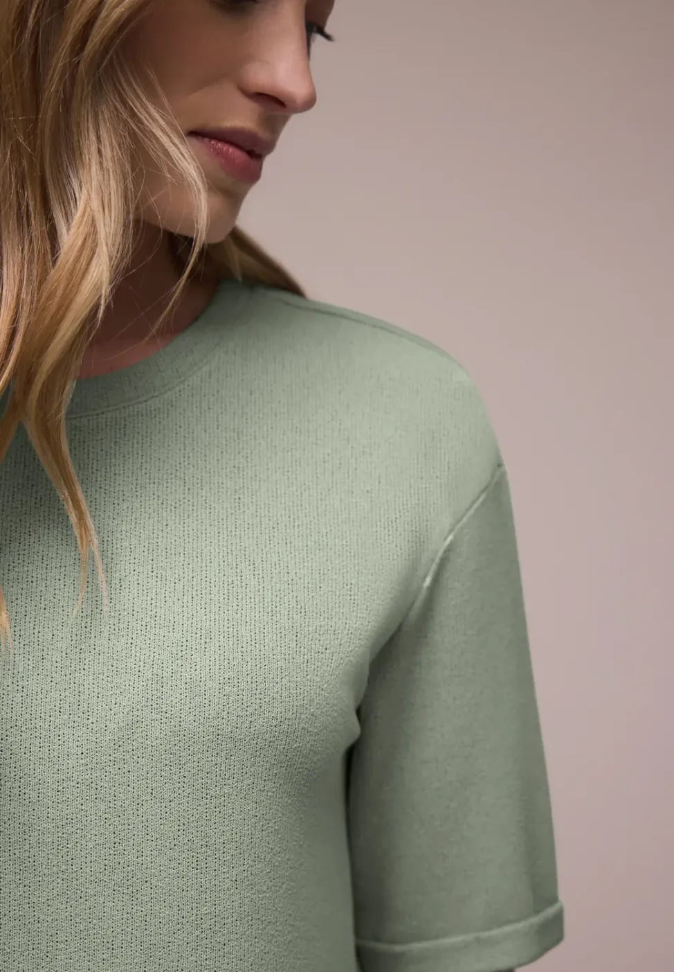 T-shirt à col rond en tricot