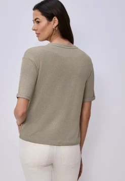 T-shirt à col rond en tricot