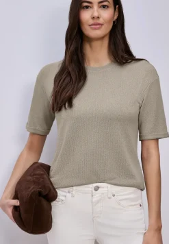T-shirt à col rond en tricot