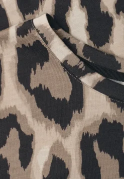 T-shirt à col rond et dentelle