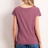 T-shirt à col rond et fronces