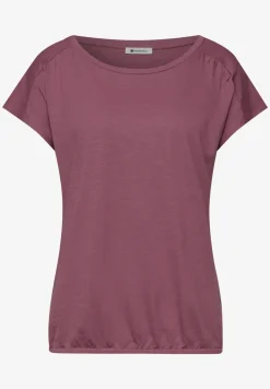 T-shirt à col rond et fronces