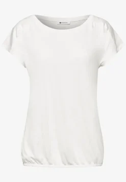 T-shirt à col rond et fronces