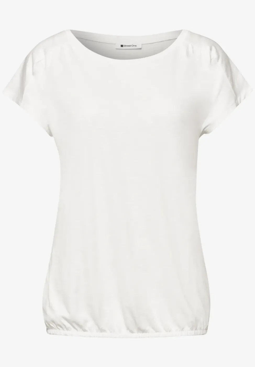 T-shirt à col rond et fronces