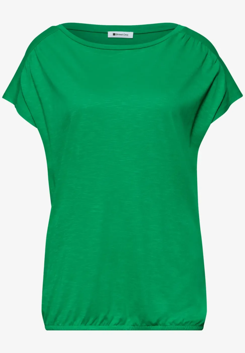 T-shirt à col rond et fronces