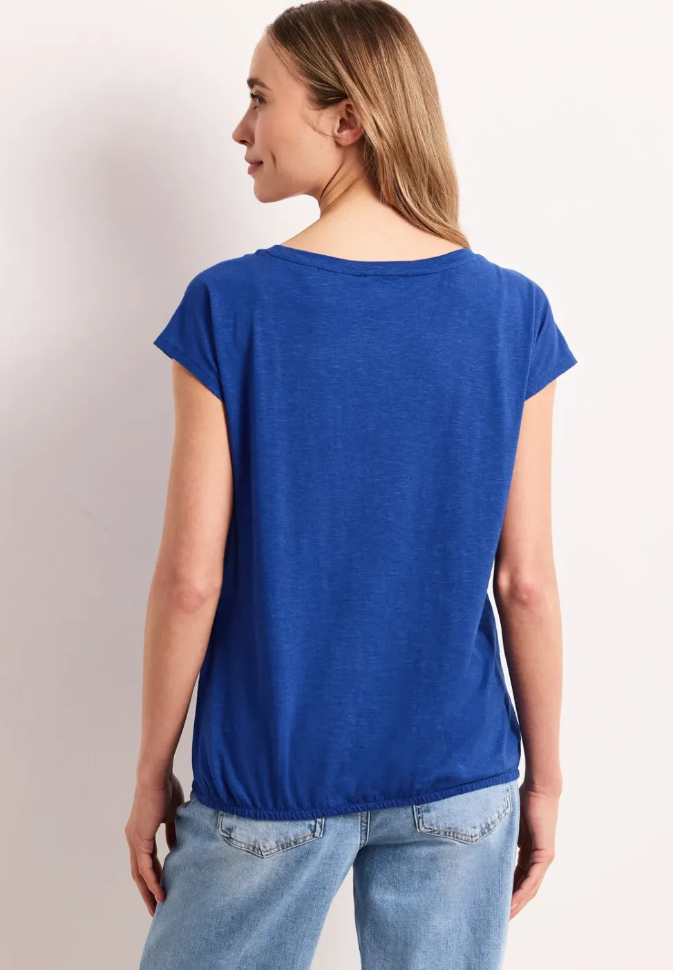 T-shirt à col rond et fronces