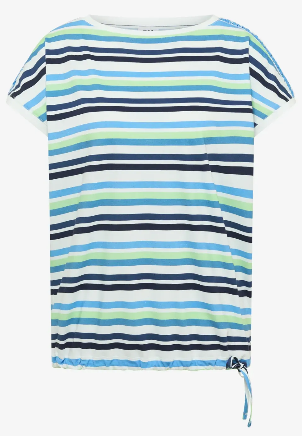 T-shirt à col rond et fronces