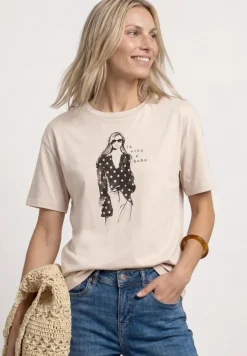 T-shirt à col rond et imprimé