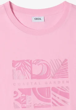 T-shirt à col rond et imprimé sur le devant