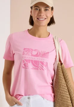 T-shirt à col rond et imprimé sur le devant