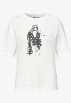 T-shirt à col rond et imprimé