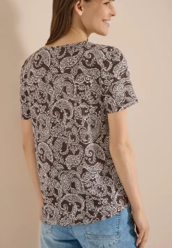 T-shirt à col rond et motif