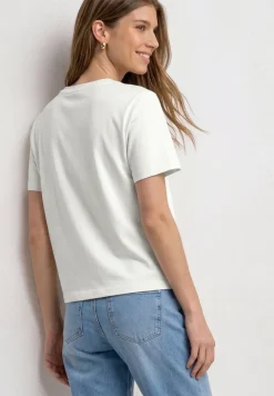 T-shirt à col rond et poche poitrine