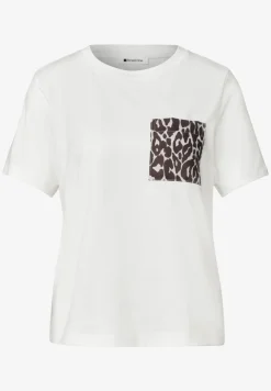 T-shirt à col rond et poche poitrine