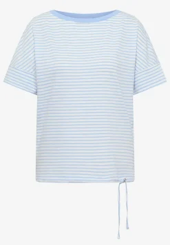 T-shirt à col rond et rayures