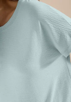 T-shirt à col rond et structure