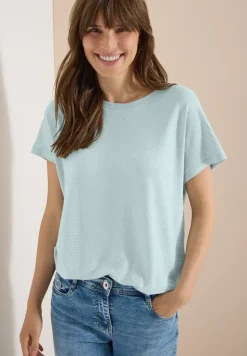 T-shirt à col rond et structure