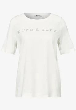 T-shirt à col rond orné de strass
