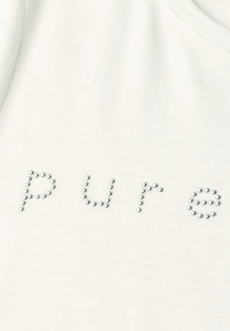 T-shirt à col rond orné de strass