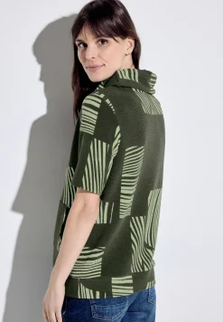 T-shirt à col volumineux