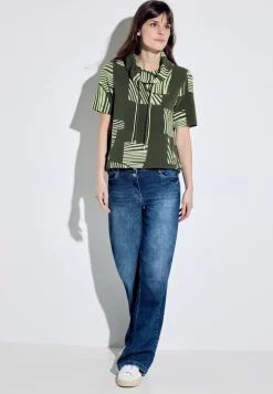 T-shirt à col volumineux