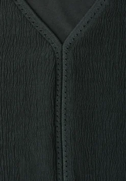 T-shirt à effets de texture et détail de ruban décoratif