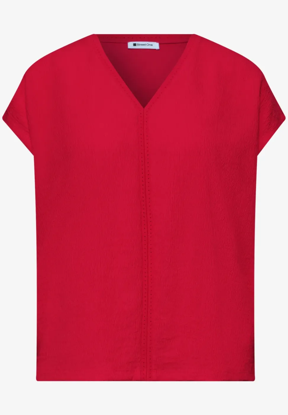 T-shirt à effets de texture et détail de ruban décoratif