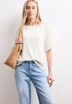 T-shirt 2 en 1 en mesh avec col bateau