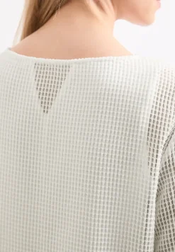 T-shirt 2 en 1 en mesh avec col bateau
