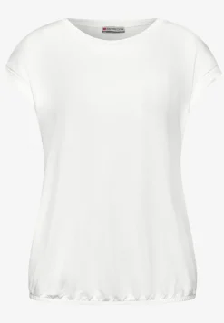 T-shirt à encolure bateau et ruban décoratif