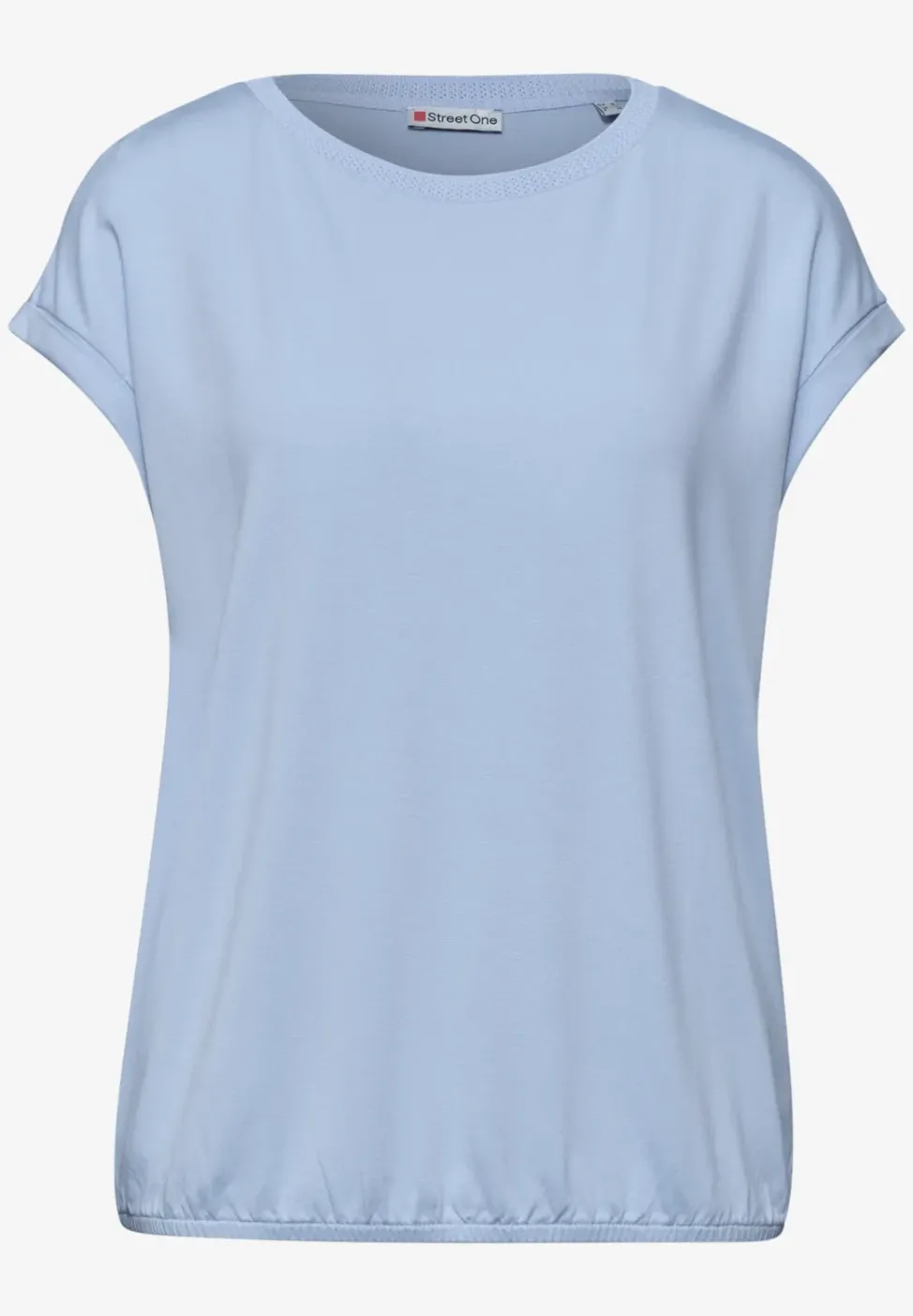 T-shirt à encolure bateau et ruban décoratif
