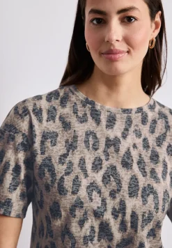T-shirt à l'aspect dévoré avec imprimé