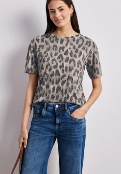 T-shirt à l'aspect dévoré avec imprimé