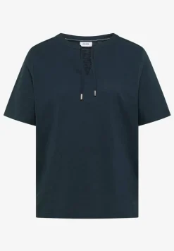 T-shirt à manches courtes avec col fendu