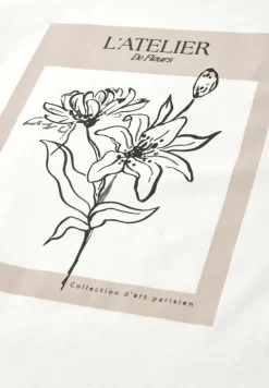 T-shirt à manches courtes avec col rond et imprimé