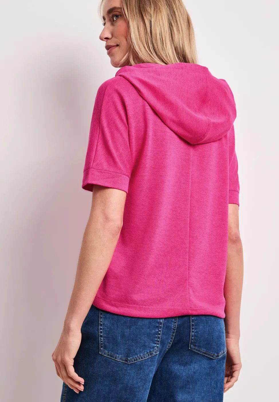 T-shirt à manches courtes avec capuche et cordon de serrage