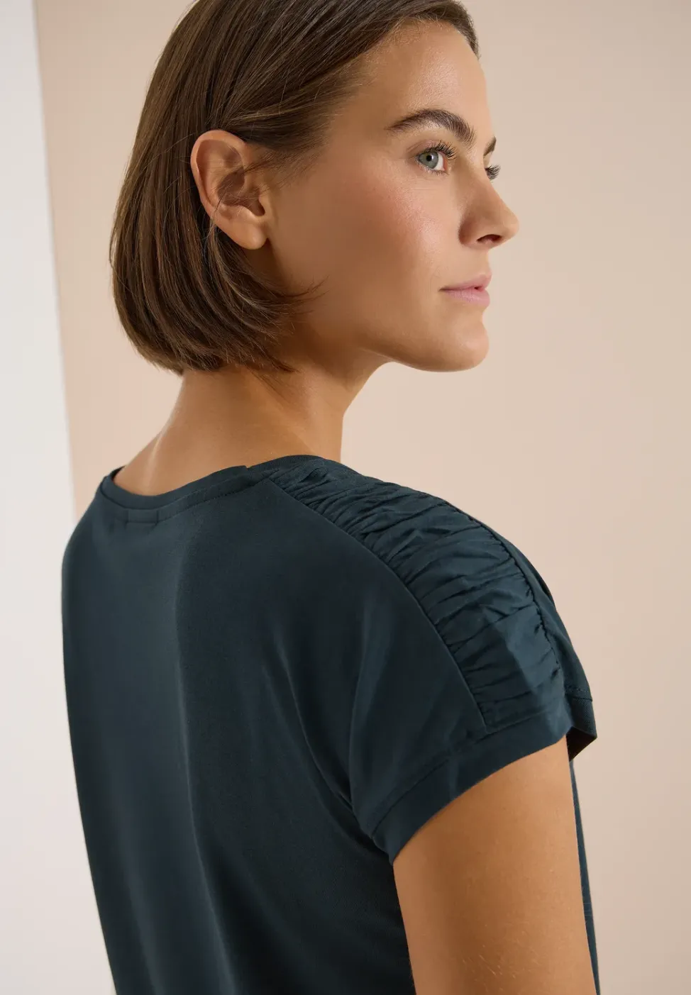 T-shirt à manches courtes avec fronces