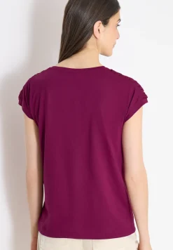 T-shirt à manches courtes avec fronces