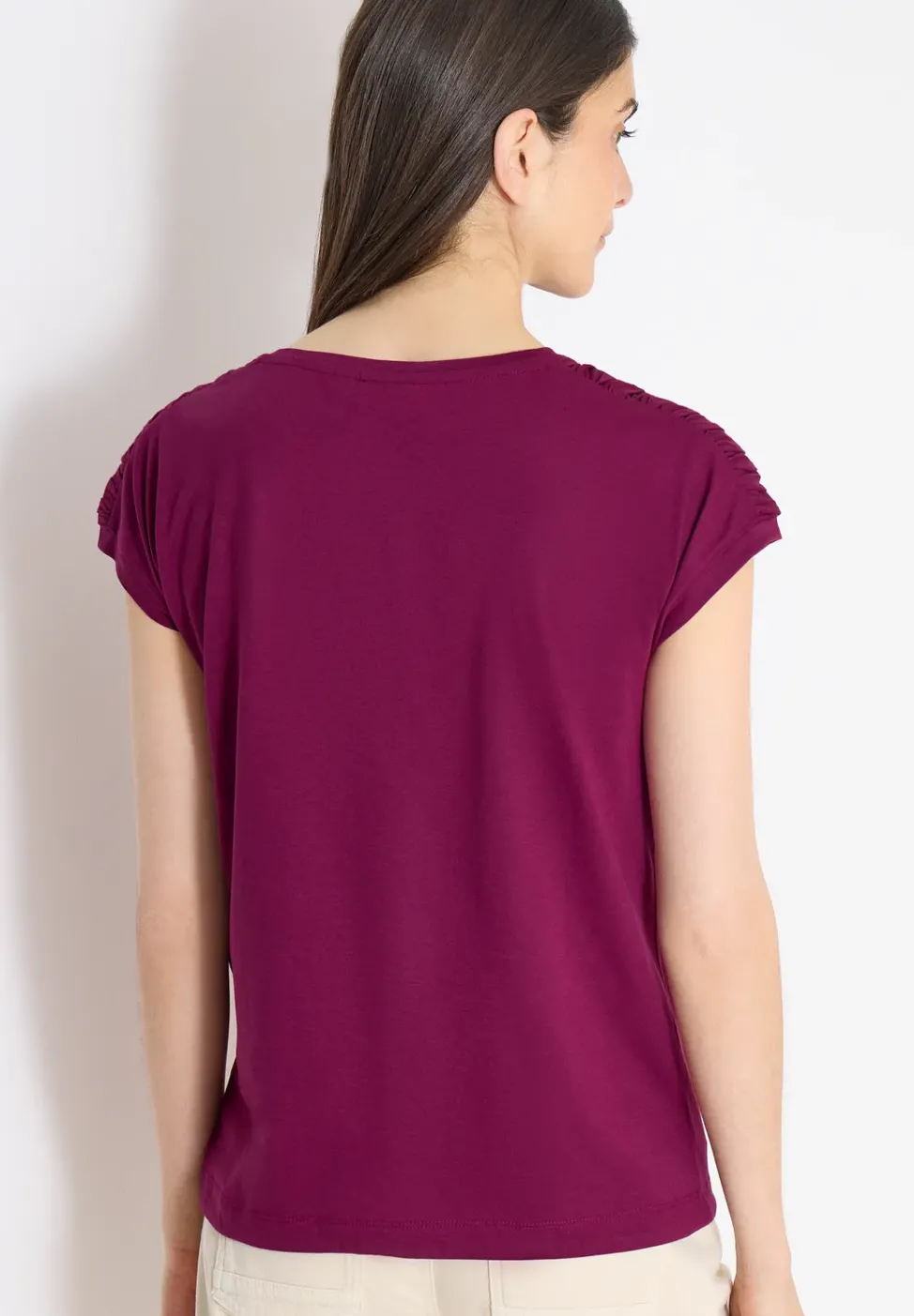 T-shirt à manches courtes avec fronces
