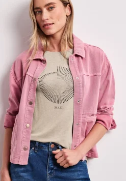 T-shirt à manches courtes avec col rond et imprimé