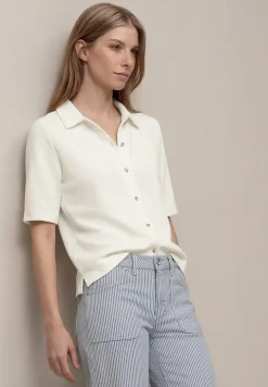 T-shirt à manches courtes avec patte de boutonnage